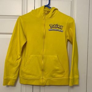 Pokémon yellow zip up hoodie Size L.